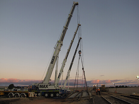 ARTC Triple Crane Lift - MAX Cranes